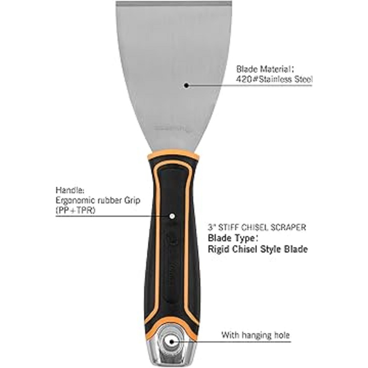 Draper 09535 Rollingdog Chisel Scraper, 3"/76mm