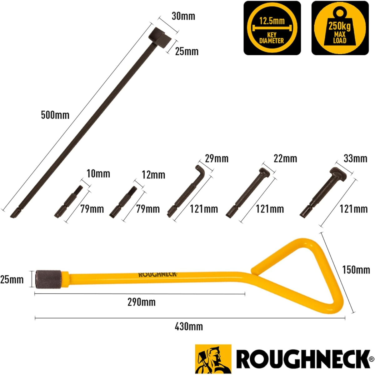 Roughneck ROU12001 Universal Manhole Key Kit