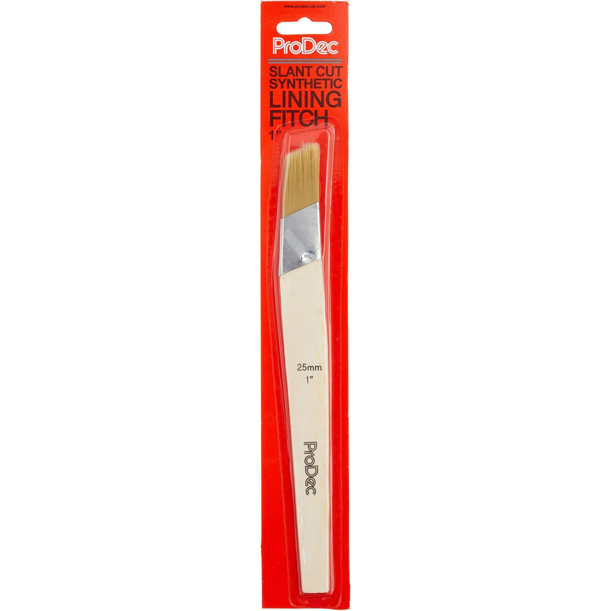 ProDec LFSY1 1'' 25mm Slant Cut Angled Synthetic Lining Fitch Brush