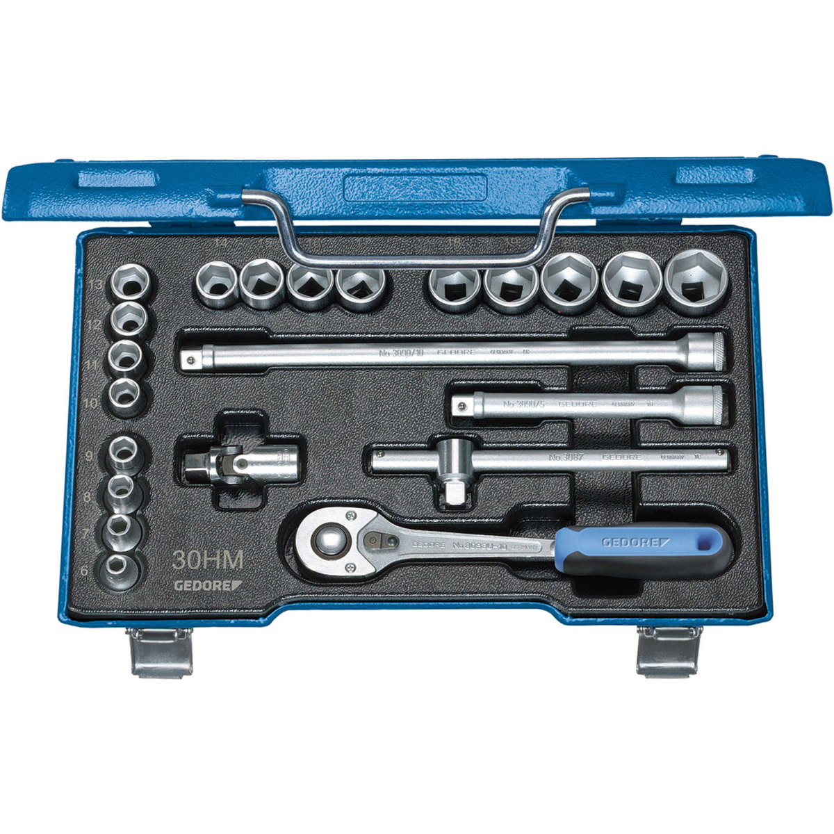 Gedore 6235470 Metric Socket Set 3/8" Drive 22 Piece 30 HMU-10