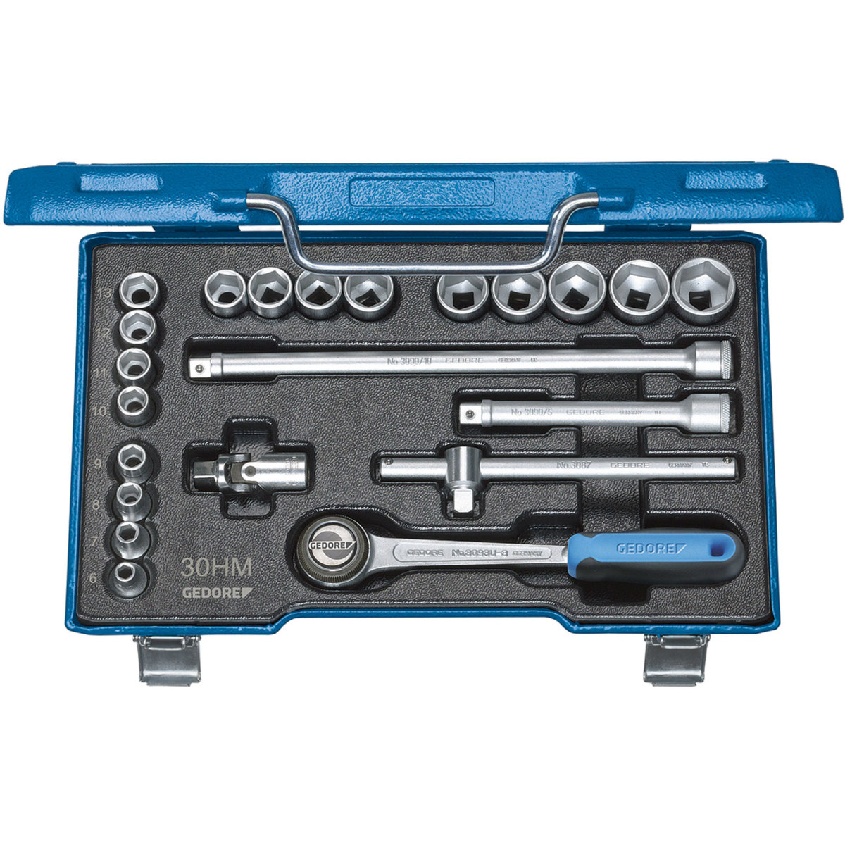Gedore 6238300 Metric Socket Set 3/8" Drive 22 Piece 30 HMU-3
