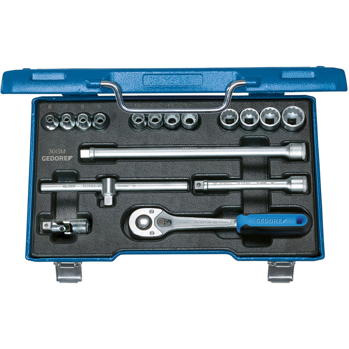 Gedore 6239380 Metric Socket Set 3/8" Drive 17 Piece D 30 GMU-10
