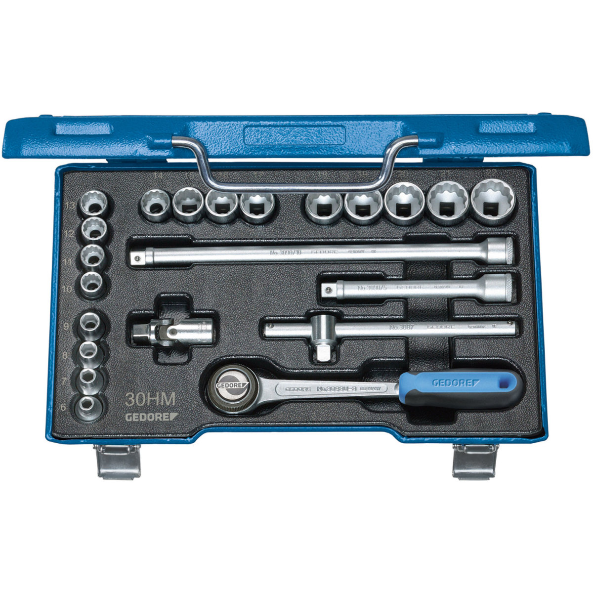 Gedore 6240470 Metric Socket Set 3/8" Drive 22 Piece D 30 HMU-3