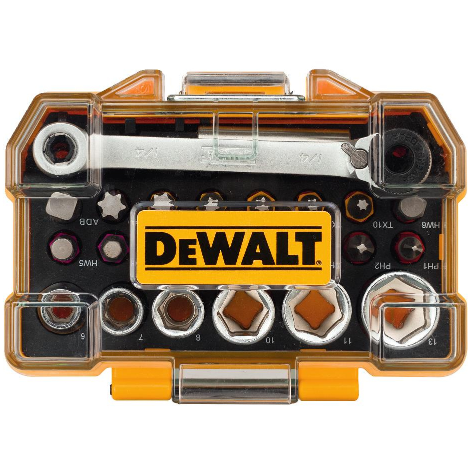 Dewalt DT71516-QZ Socket and Screwdriving Set 1/4in Drive 24 Pieces
