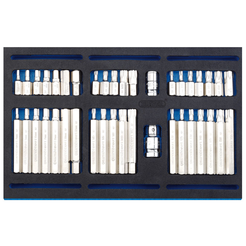 Draper 63515 IT-EVA32 Screwdriver Insert Bit Set in 1/4 Drawer EVA Insert Tray (40 Piece)