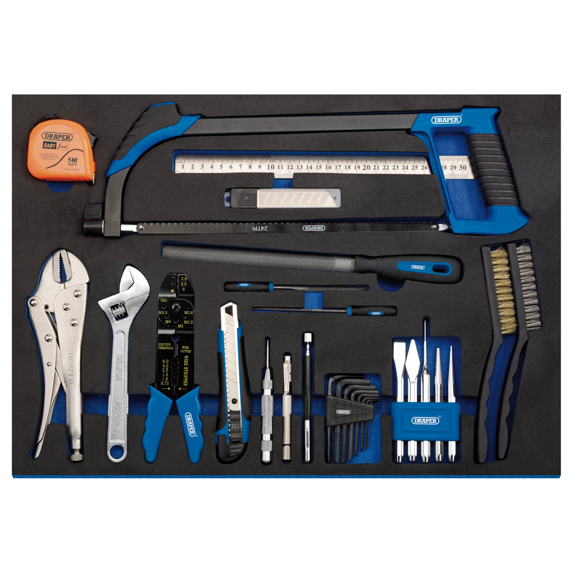 Draper 63547 IT-EVA51 36 Piece Tool Kit in Full plus Drawer EVA Insert Tray