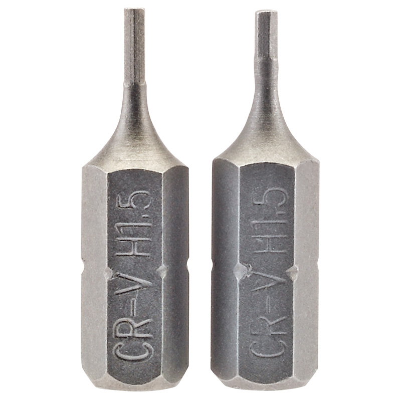 Draper 63944 25HX/2/B 1.5mm 1/4" Hex. Hexagonal Insert Bit 25mm Long x 2