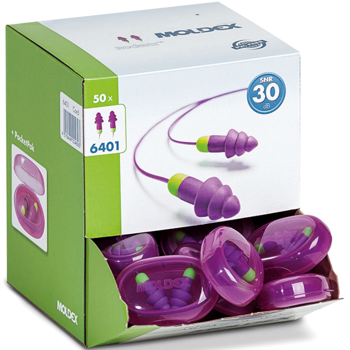 Moldex 640101 Rockets® SNR 30 Corded Reusable Ear Plugs (Box of 50)