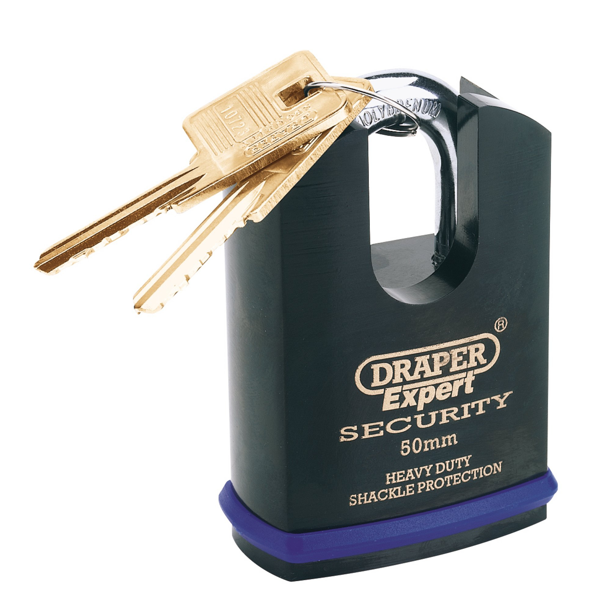 Draper 64197 8312/50 Expert 50mm Heavy Duty Padlock with Shrouded Shackle and 2 Keys 