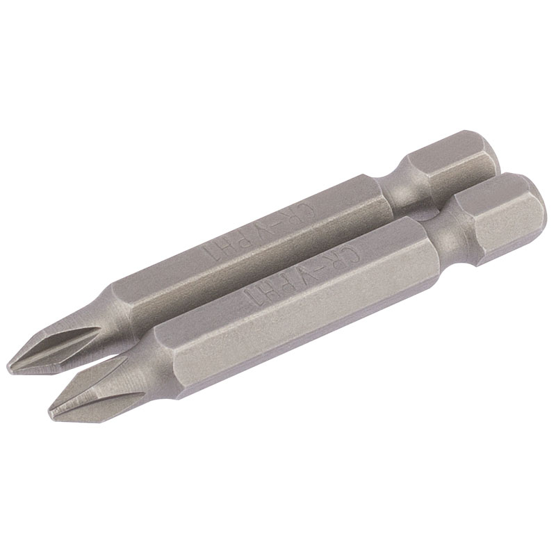Draper 64232 50CS/2/B No.1 1/4" Hex. Cross Slot Insert Bit 50mm Long x 2