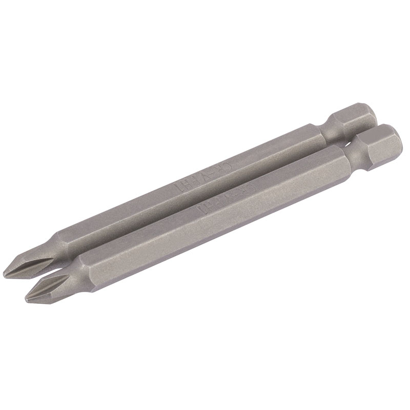 Draper 64314 75CS/2/B No.1 1/4" Hex. Cross Slot Insert Bit 75mm Long x 2