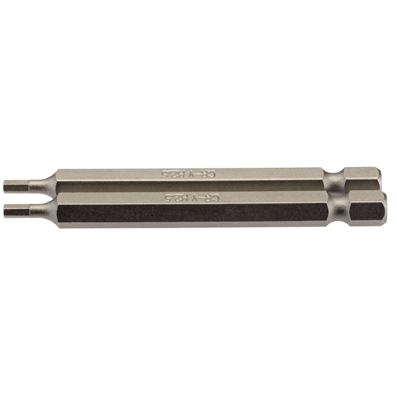 Draper 64319 75HX/2/B 2.5mm 1/4" Hex. Hexagonal Insert Bit 75mm Long x 2