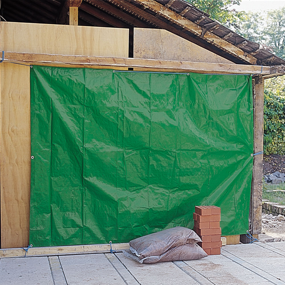 Clarke 6471282 TRP20/40GB Green Polyethylene Tarpaulin 20x40ft / 6x12m