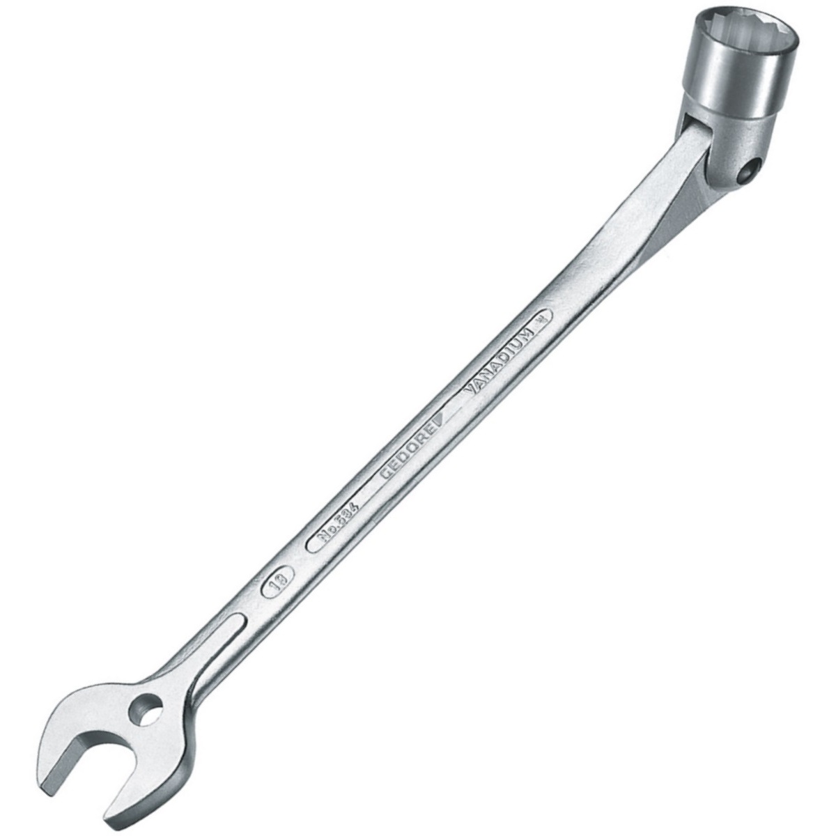 Gedore 6512810 19mm Combination Swivel Head Wrench 534 19