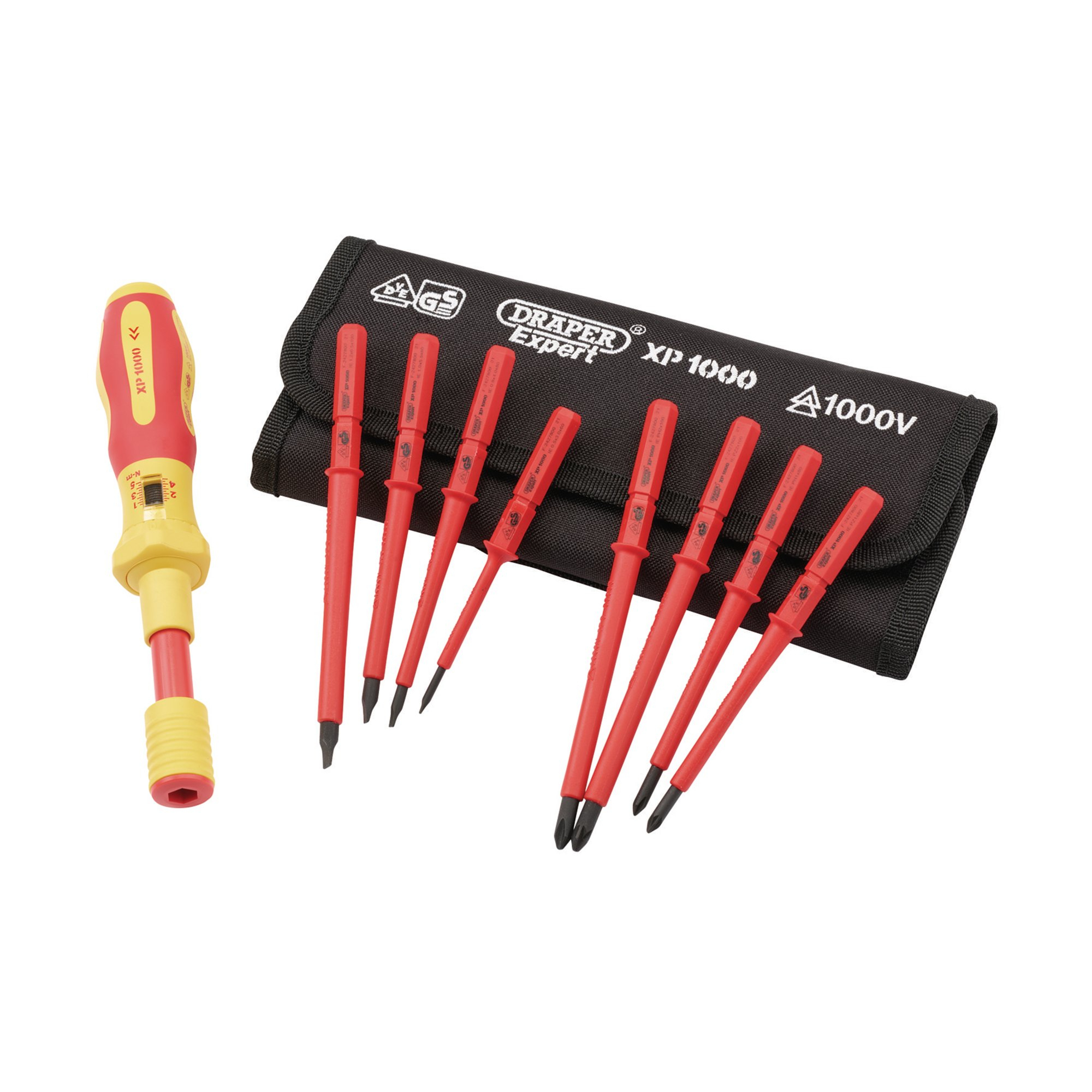 Draper 65372 965T/9 Expert Ergo Plus&#174; 9 Piece Interchangeable VDE Torque Screwdriver Set