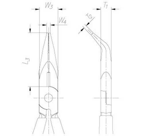 Gedore 1552147 200mm VDE Angled Needle Nose Pliers with Insulated Sleeves VDE 8132 AB-200 H 