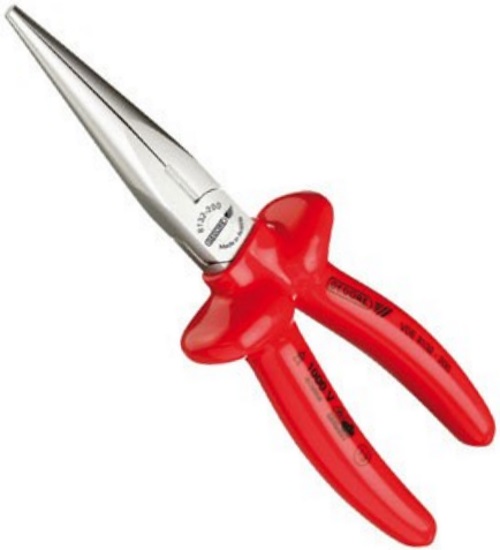 Gedore 6721650 200mm VDE Needle Nose Pliers with Dipped Insulation VDE 8132-200