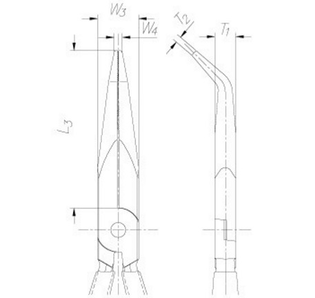 Gedore 6722970 Mechanics Pliers without Wire Cutter Angled Pattern 200mm 8136AB-200 JC