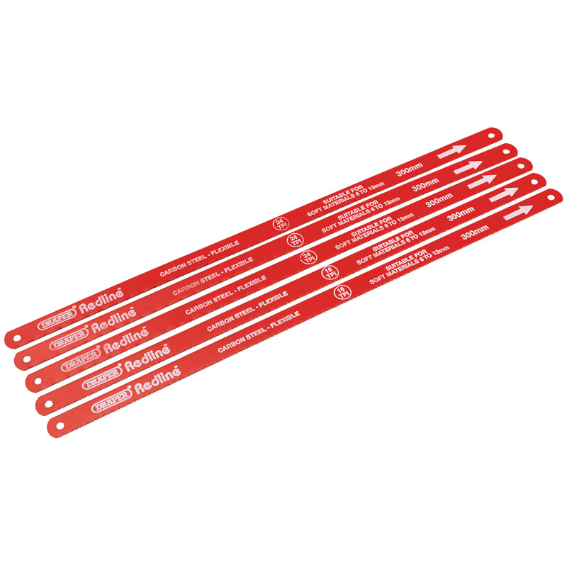 Draper 68414 RL-HSB 300mm Hacksaw Blades   Card of 5