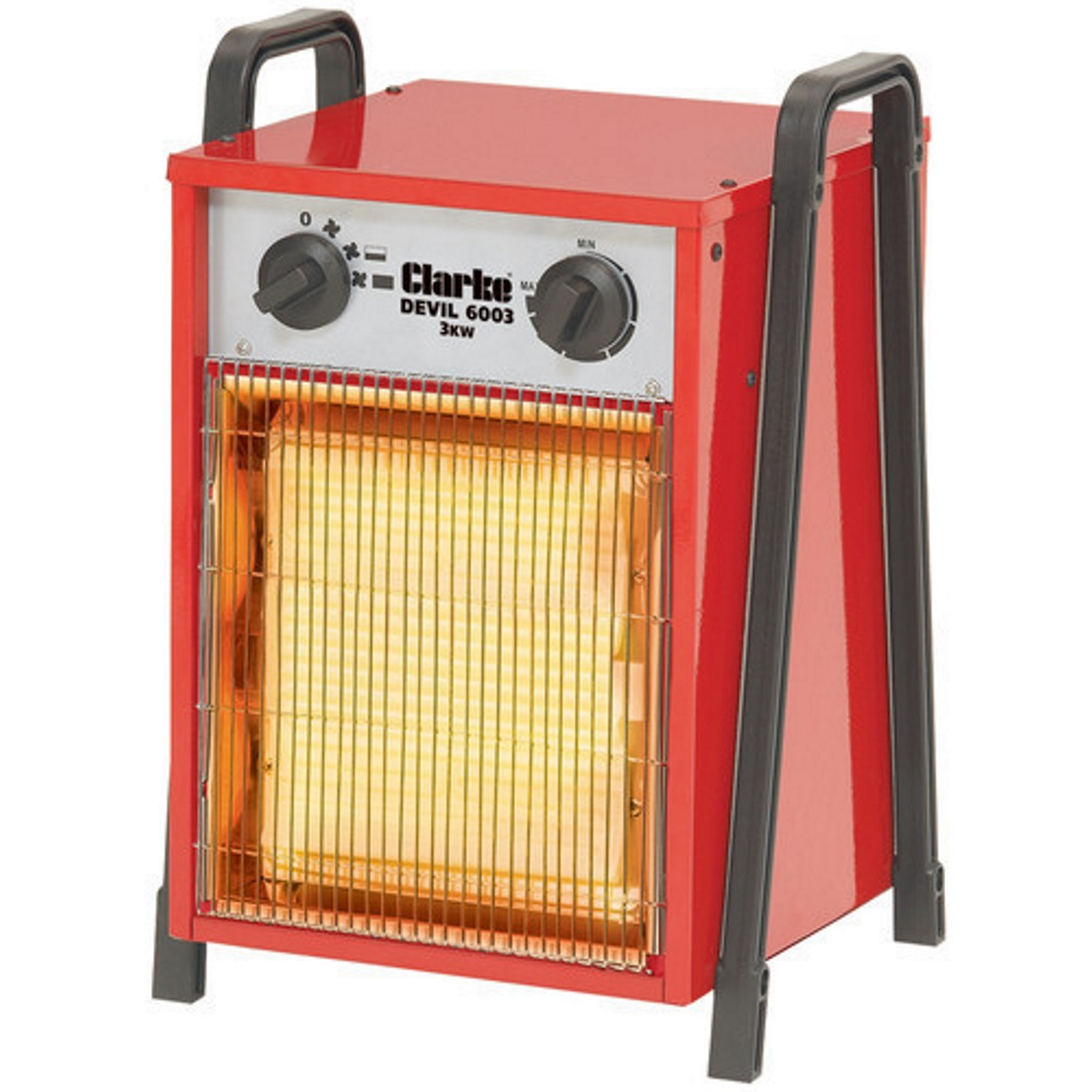 Clarke 6925220 Devil 6003  Industrial 3kW Electric Fan Heater 1Ph 