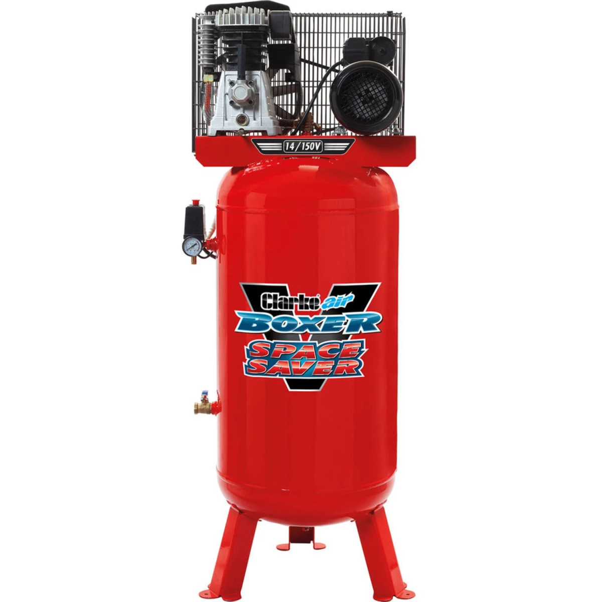 Clarke 2245318 Boxer 14/150 V Electric Belt Driven Vertical Air Compressor