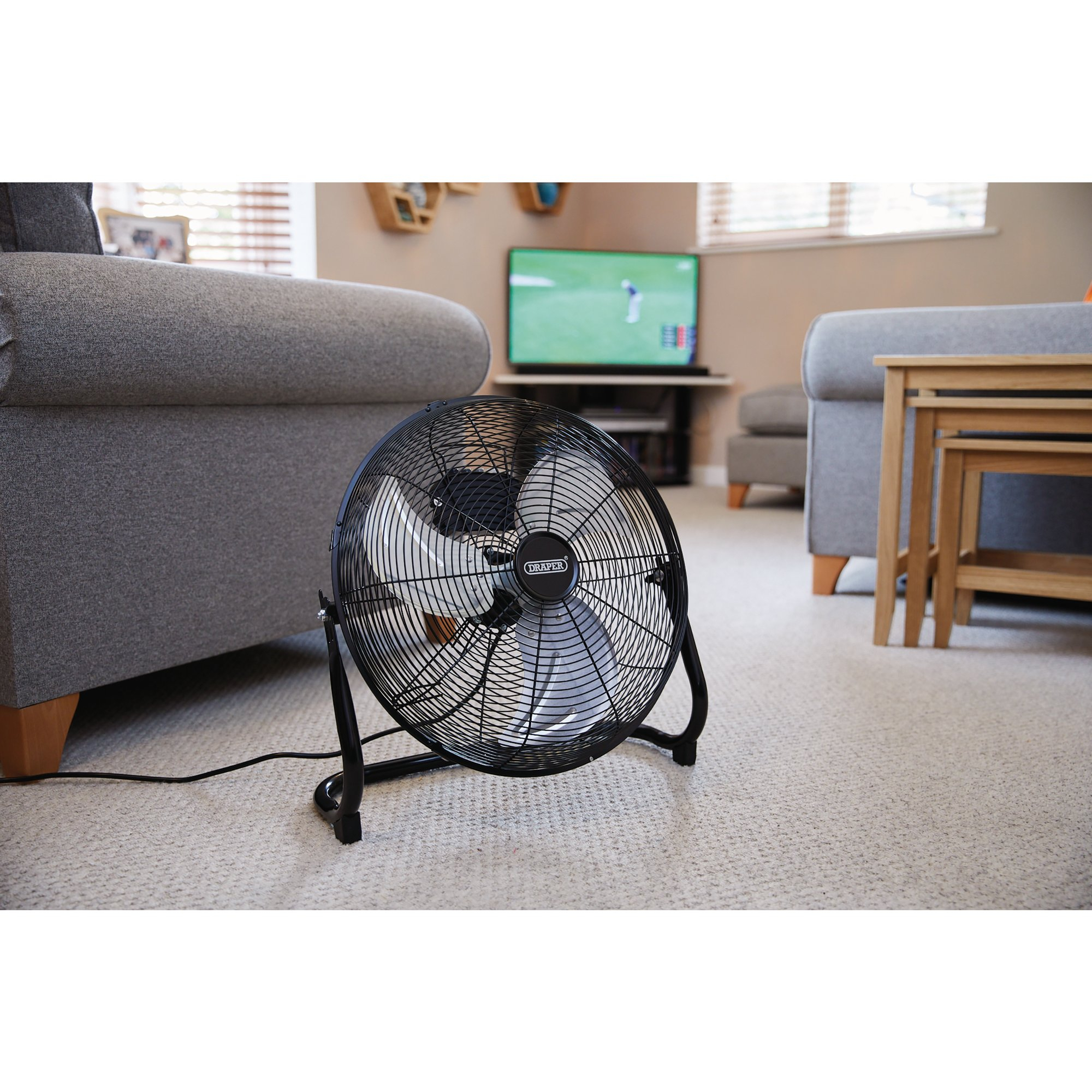Draper 70432 HV16FF 230V 100W 16"/400mm Floor Fan
