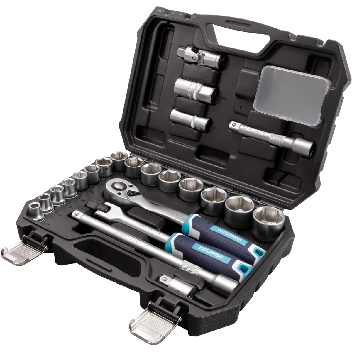 Eclipse ESS24PS Professional Tools ½'' Square Drive 24 Piece Socket Set (Imperial)