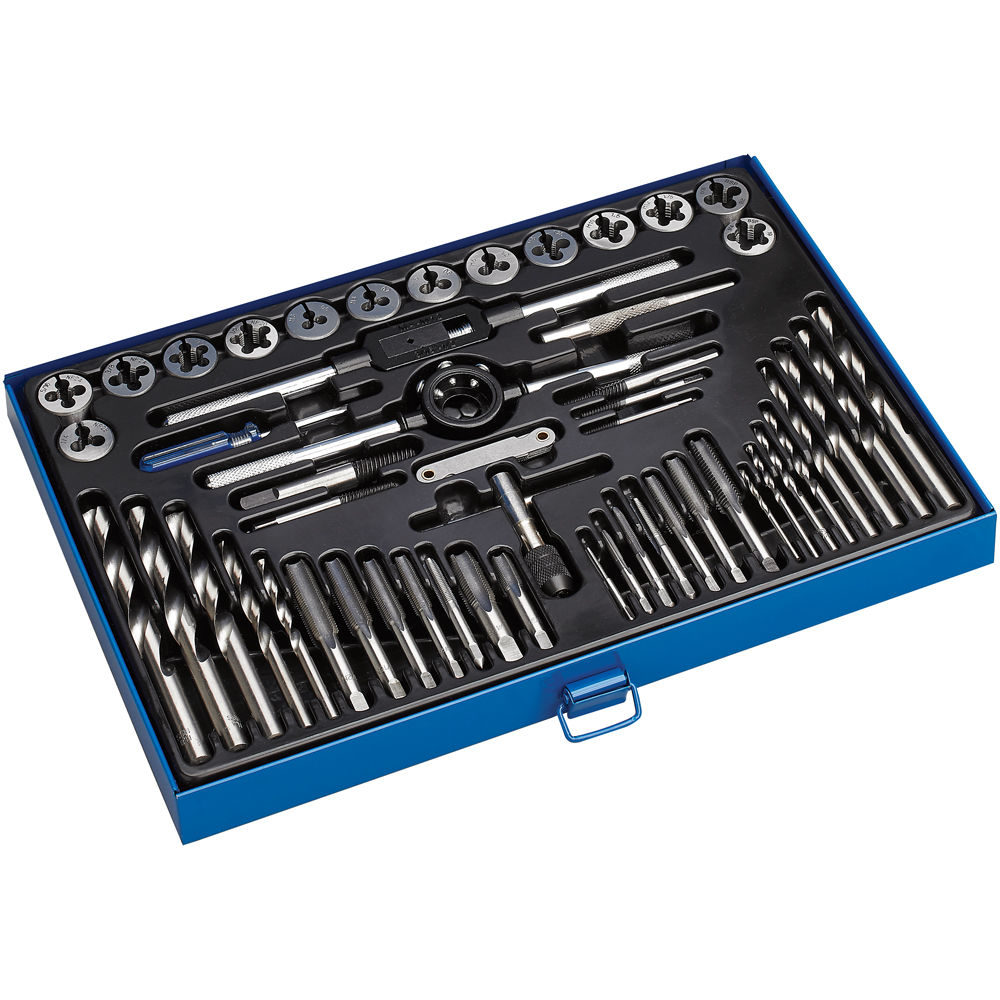 Clarke 1801775 CHT775 52 Piece Metric/UNF/BSP Tap And Die Set