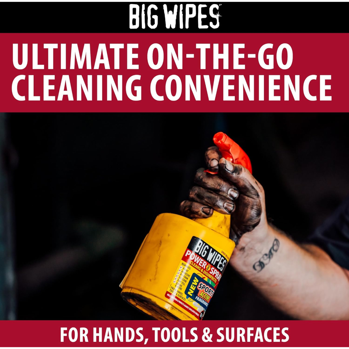 BIG WIPES BGW2448 Power Spray PRO+ Cleaning Spray 1 litre