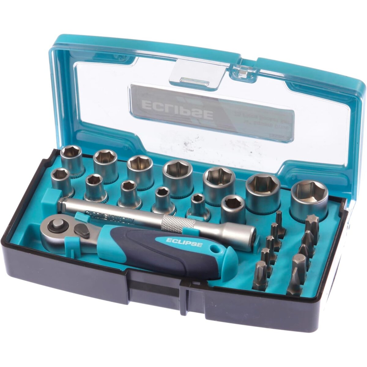 Eclipse ESS25PS Professional Tools ¼'' 25pcs Square Drive Socket Set (Metric)