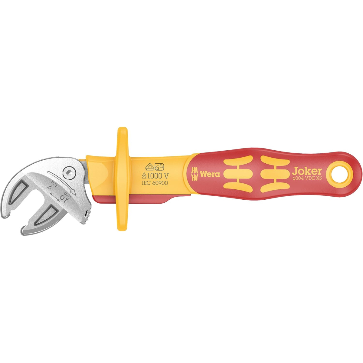 Wera 05020170001 6004 Joker VDE 4 Set 1 VDE-Insulated Self-Setting Spanner Set, 4 pieces