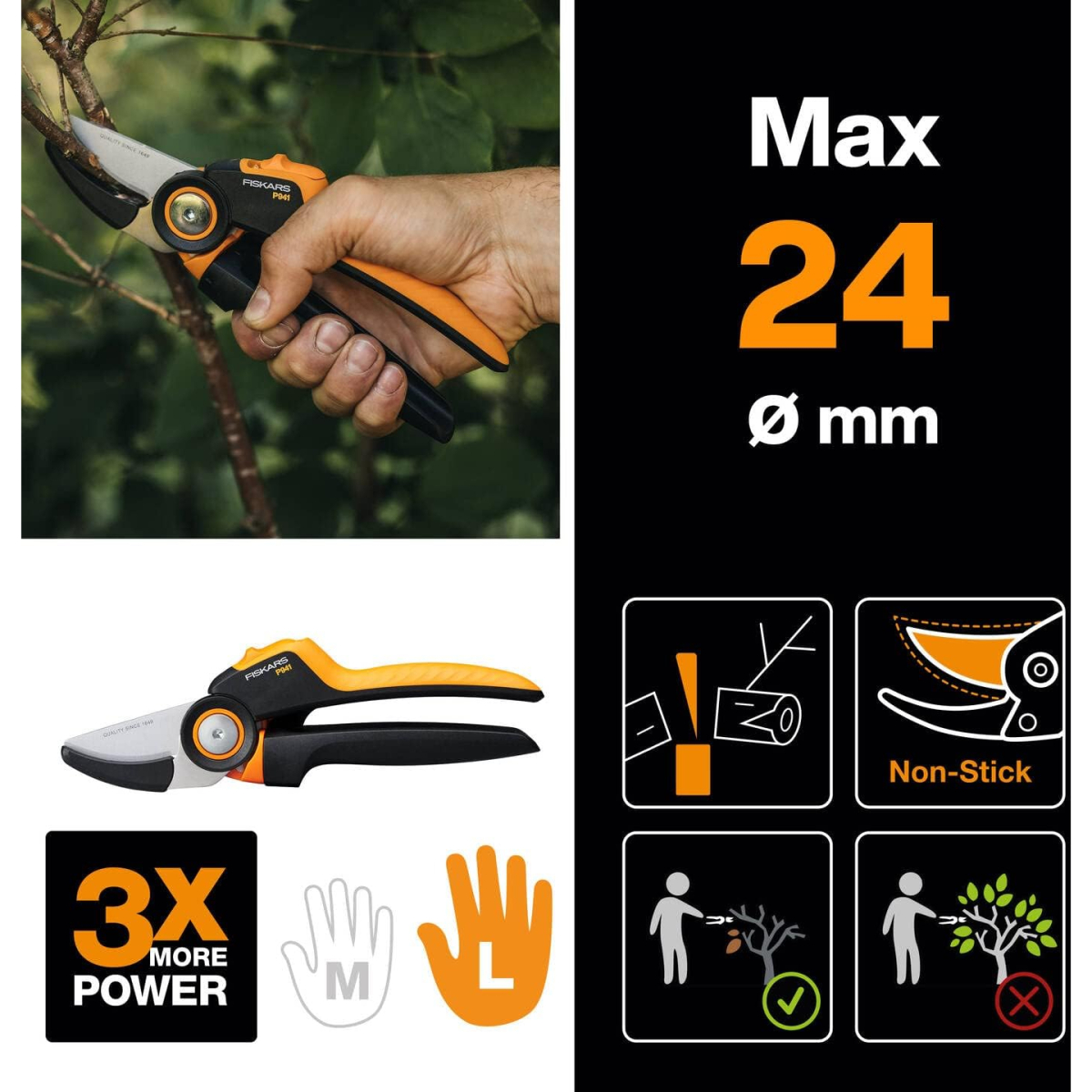 Fiskars 1057174 P941 X-series™ Anvil Pruner