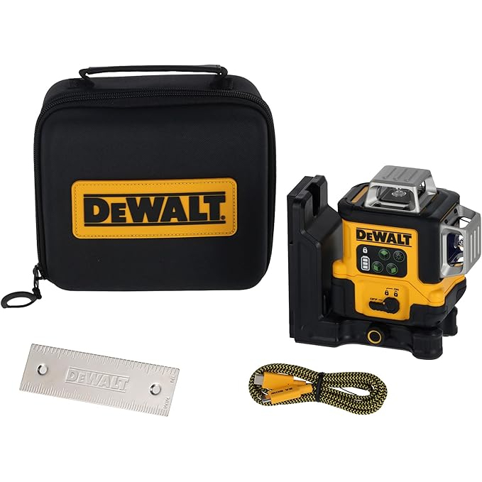 DeWalt DCLE14361GB-XJ Multi Line USB-C 3 x 360° Green Beam Laser Level 