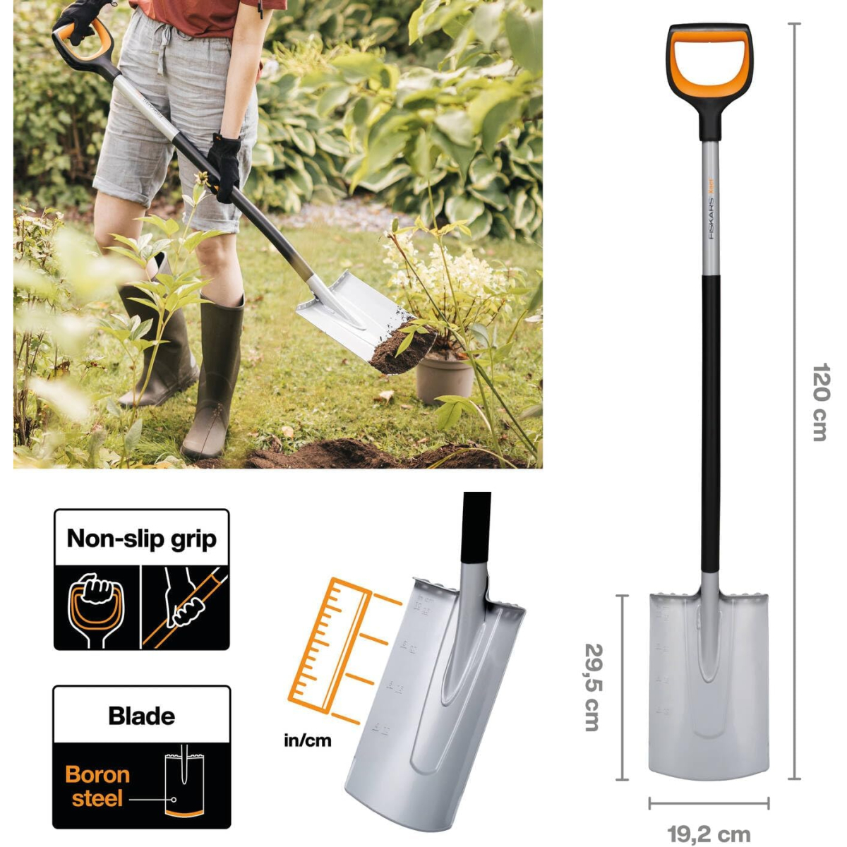 Fiskars 1066730 Xact™ Rounded Spade