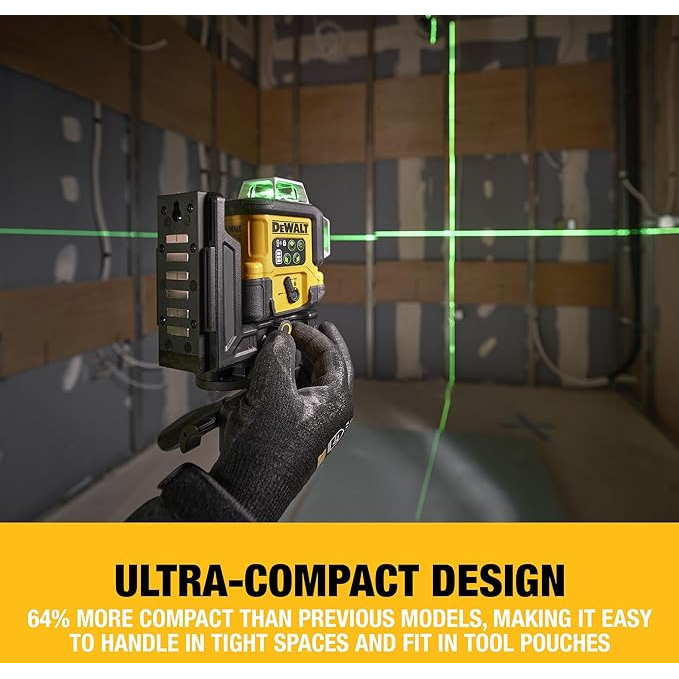 DeWalt DCLE14361GB-XJ Multi Line USB-C 3 x 360° Green Beam Laser Level 