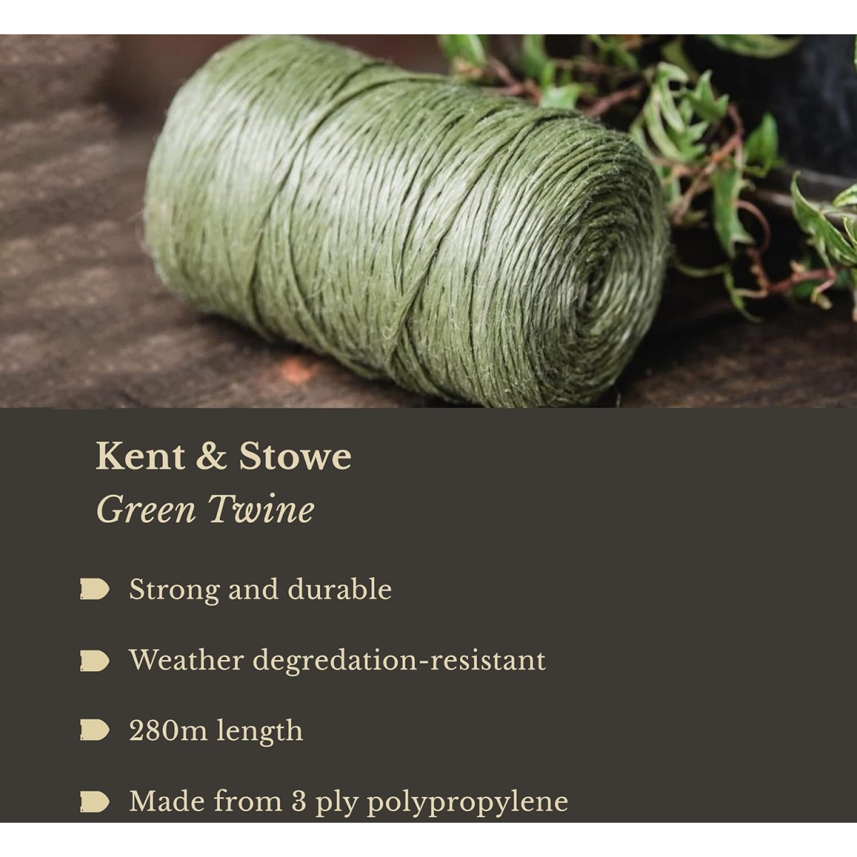 Kent & Stowe 70100810 Poly Green Twine 280m (240g)