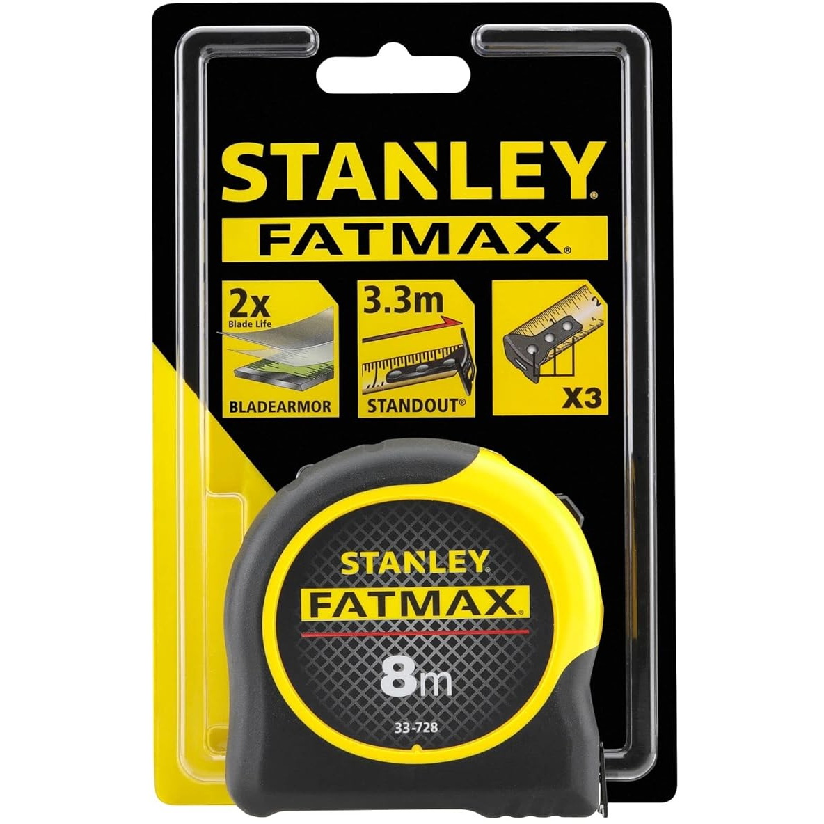 Stanley STA033728 FatMax® BladeArmor® Tape 8m (Width 32mm) (Metric only)