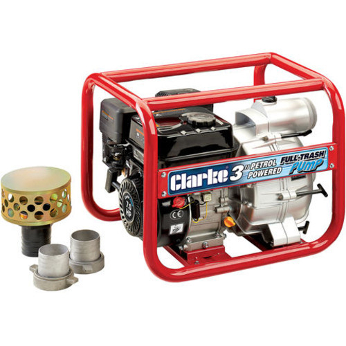 Clarke 7230166 PF75A Petrol Powered 3” Full-Trash Water Pump