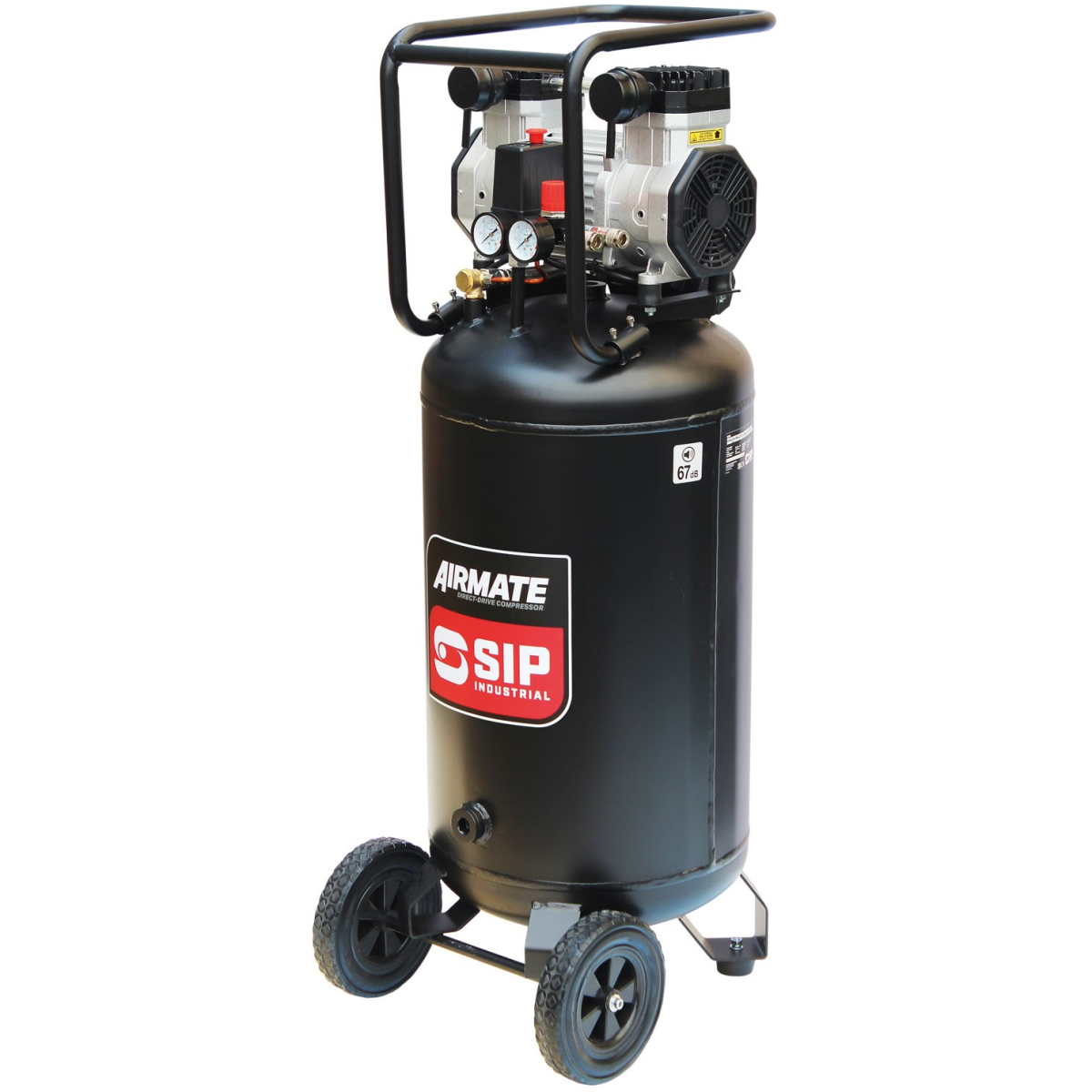 SIP 05484 DD 3hp 100ltr Low Noise Vertical Compressor