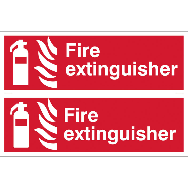 Draper 72444 SS30 2 x 'Fire Extinguisher' Fire Equipment Sign
