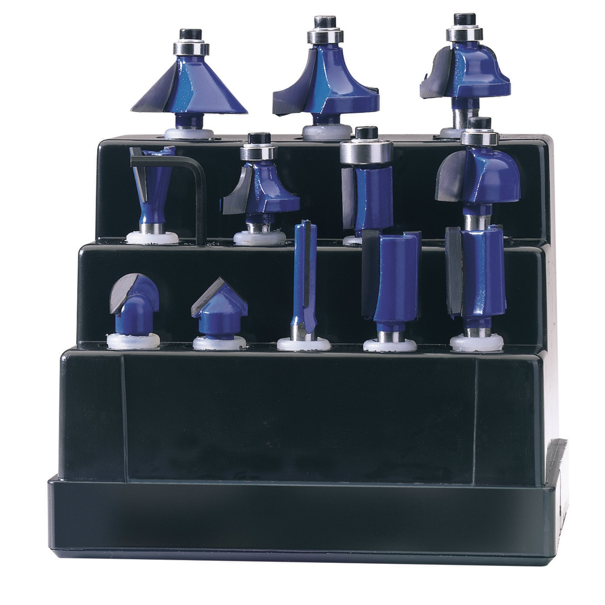 Draper 72892 DRB12A 12 Piece ¼" TCT Router Bit Set