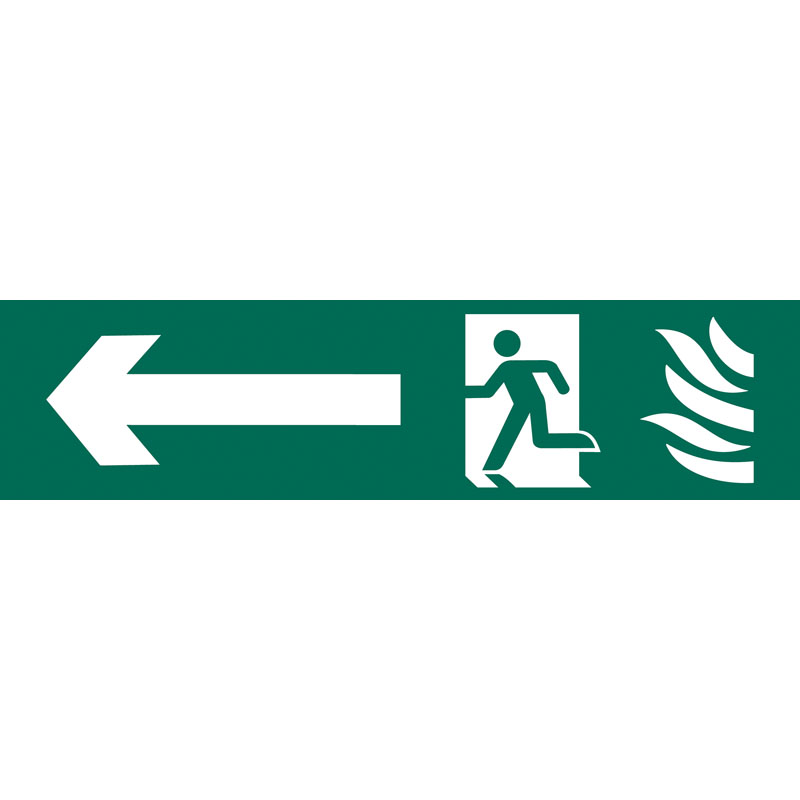 Draper 73165 SS69 'Running Man Arrow Left' Safety Sign