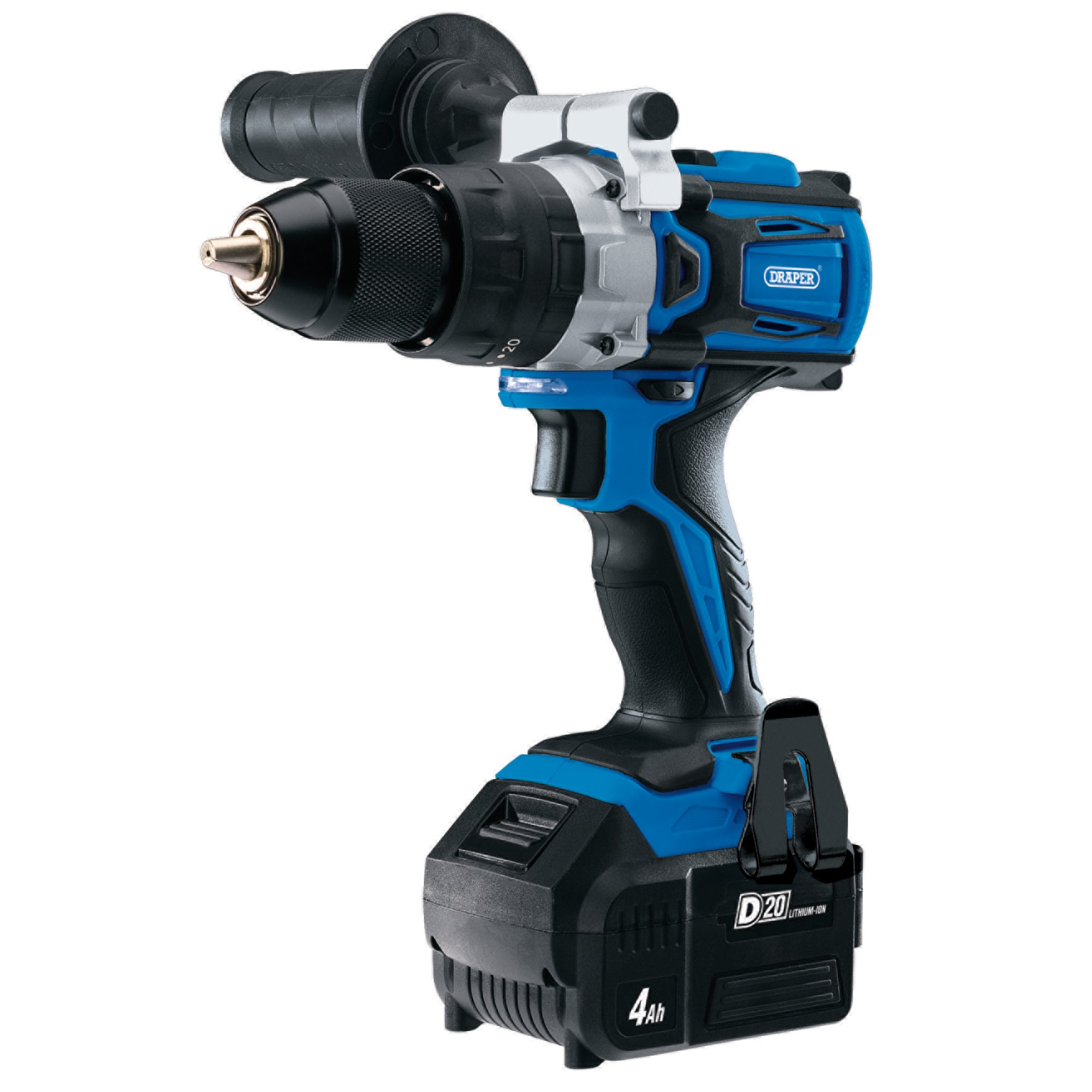 Draper 79894 D20CD60SET D20 20V Brushless Combi Drill with 4Ah Battery and Fast Charger
