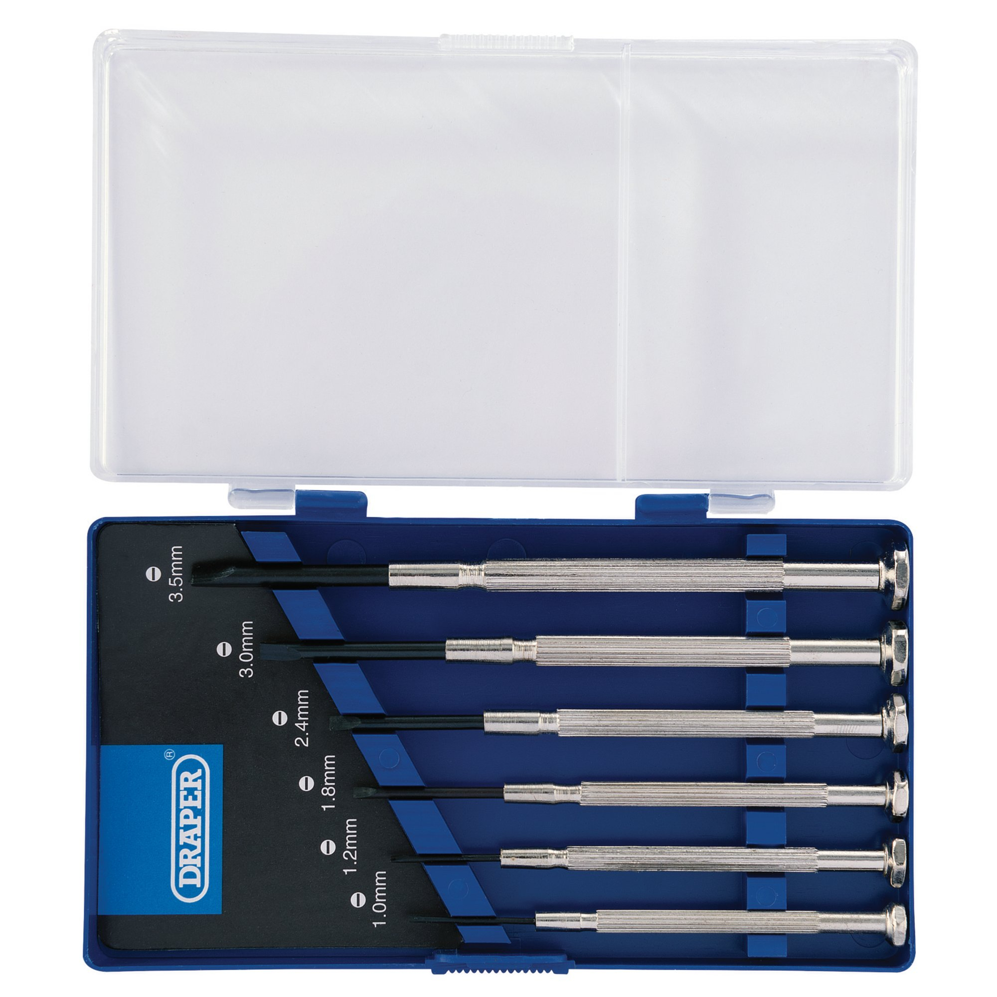 Draper 80797 PS1104F Precision Screwdriver Set, 6 X Plain Slot (6 Piece)