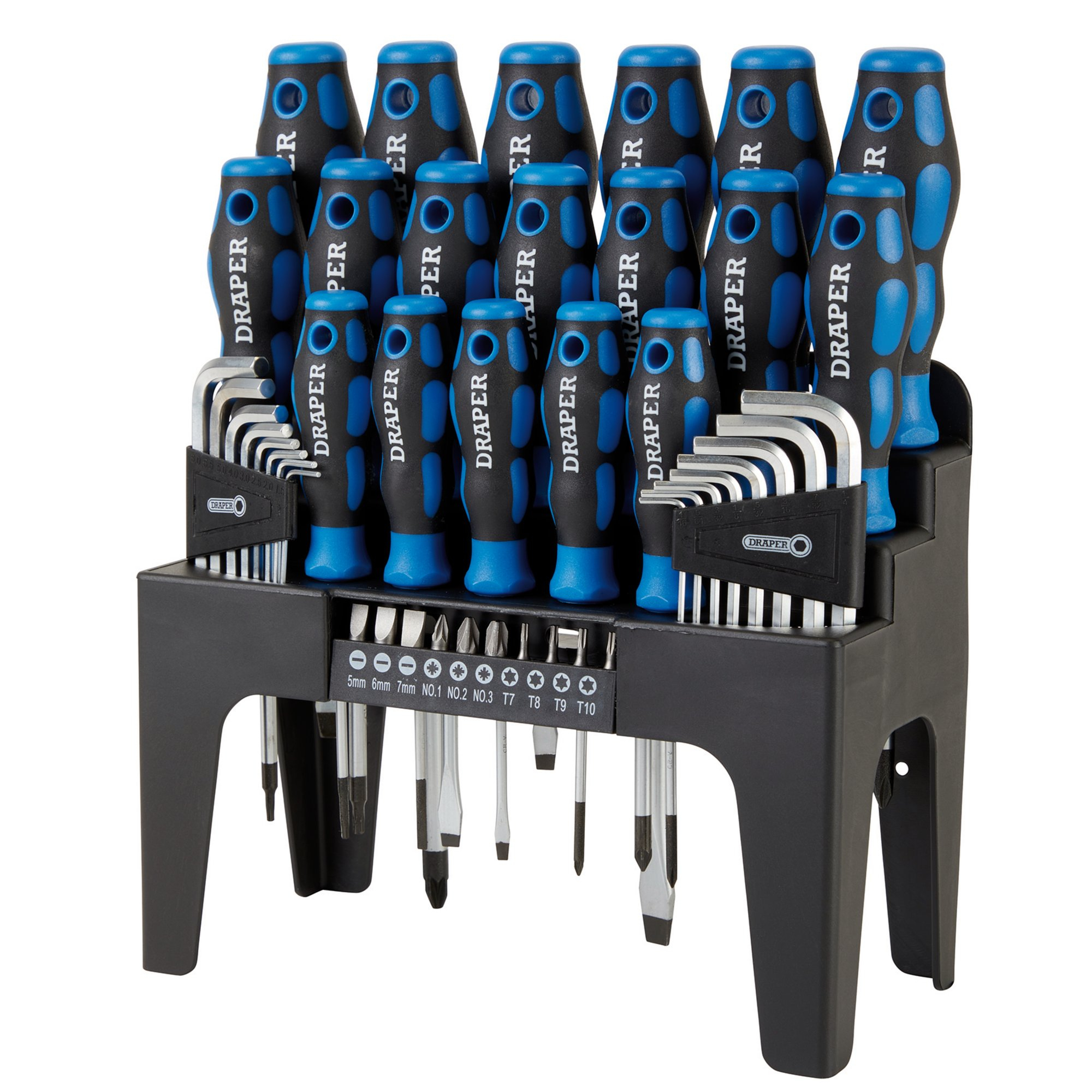 Draper 81294 865/44 Soft Grip Screwdriver, Hex Key and Bit Set (44 Piece)