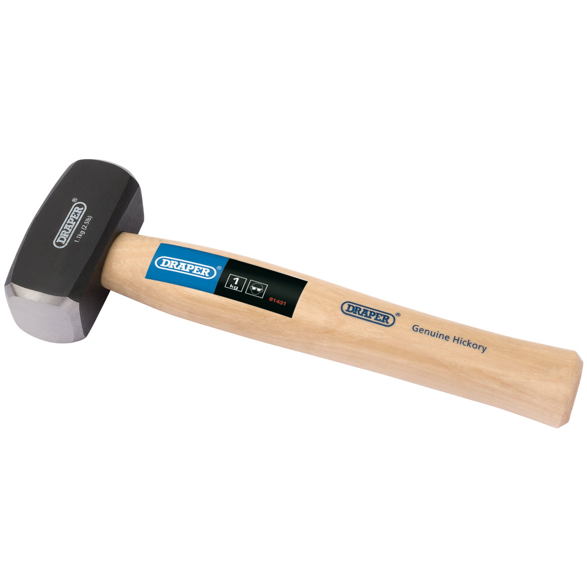 Draper 81431 190T/B Hickory Shaft Club Hammer (1kg   2.2lb)