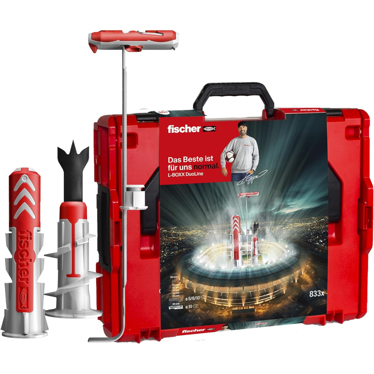 Fischer 560491 DuoLine L-BOXX 102 with 833 Parts