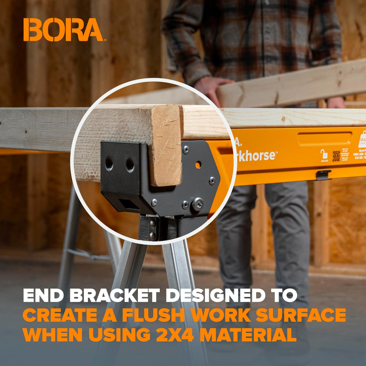 BORA PM-3350x2 Pair of Heavy Duty Workhorse with Foldable Legs