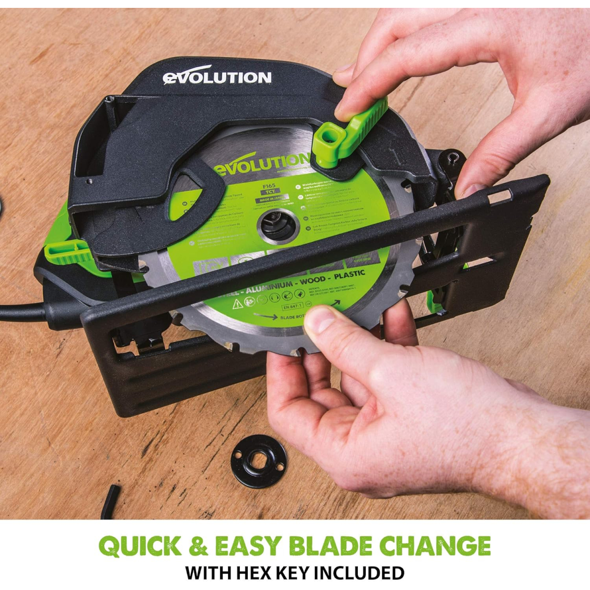 Evolution 026-0007 F165CCSL 165mm Multi-Material Circular Saw 1200W 240V