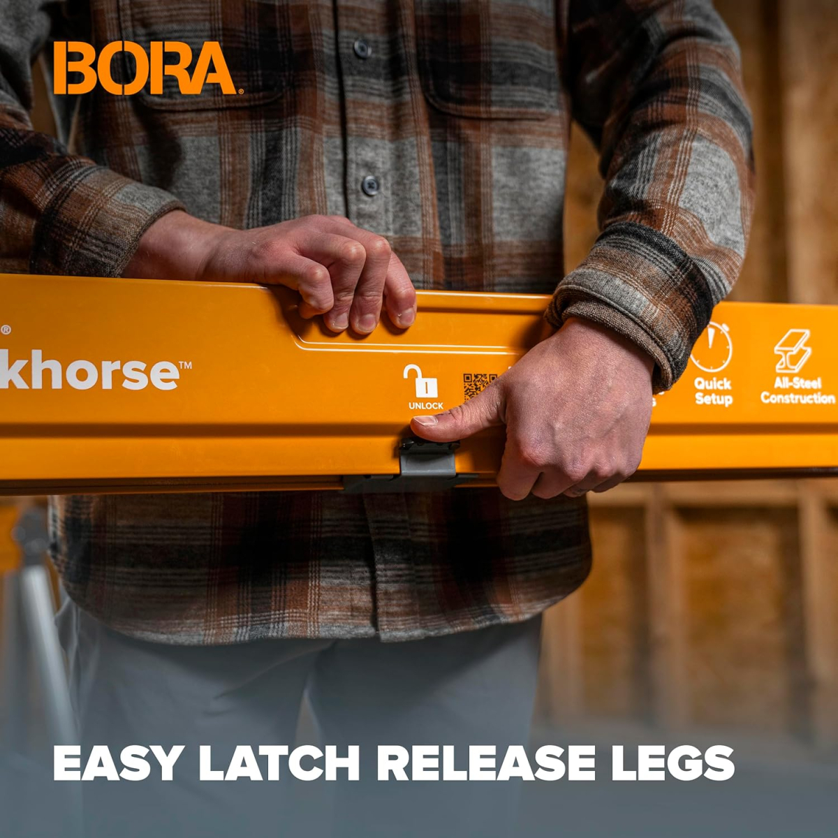 BORA PM-3350x2 Pair of Heavy Duty Workhorse with Foldable Legs